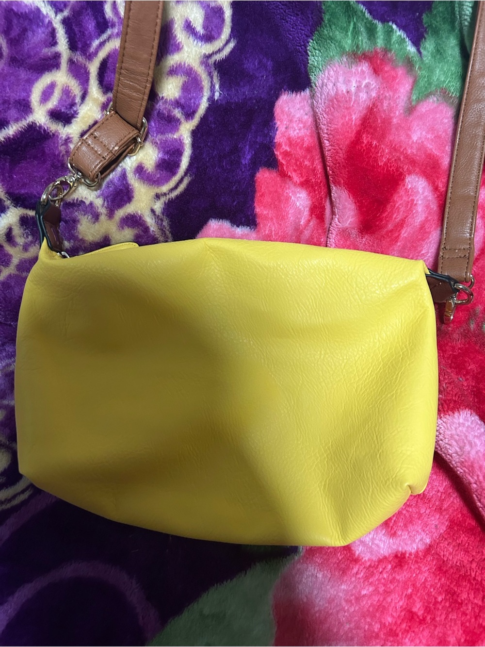Black rivet Yellow Crossbody Shoulder Bag - Minimal Women's Handbag